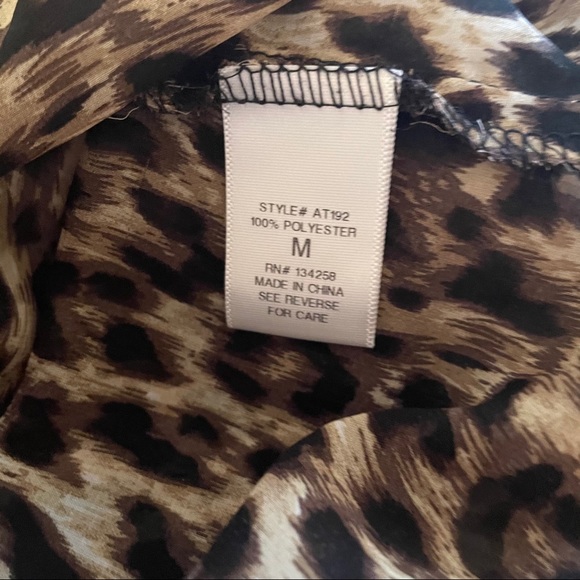 Leopard Print Blouse Size Medium - Picture 2 of 5